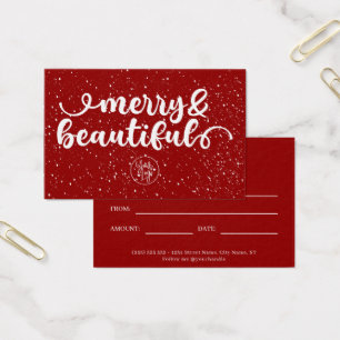 Merry & Beautiful Weihnachtsgeschenk-Zertifikat