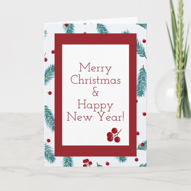 Merry Berry Christmas Card Karte (Vorderseite)