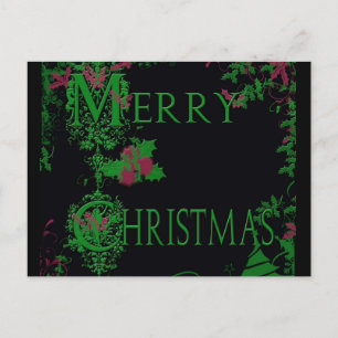 Merry Berry Christmas Elegance Feiertagspostkarte