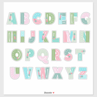 Merry Berry [Großbuchstabenalphabet] Aufkleber