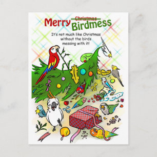 Merry Birdmess Feiertagspostkarte