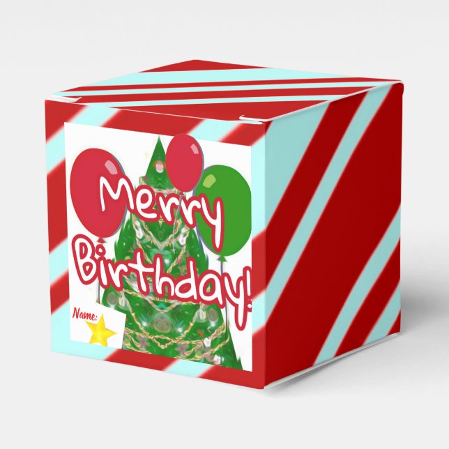 Merry Birthday Geschenkschachtel (Vorderseite)