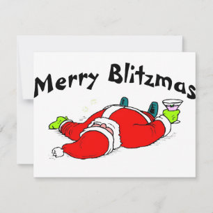 Merry Blitzmas Santa Feiertagskarte
