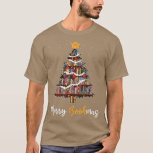 Merry Bookmas Buch Weihnachtsbaum Librarian Funny T-Shirt