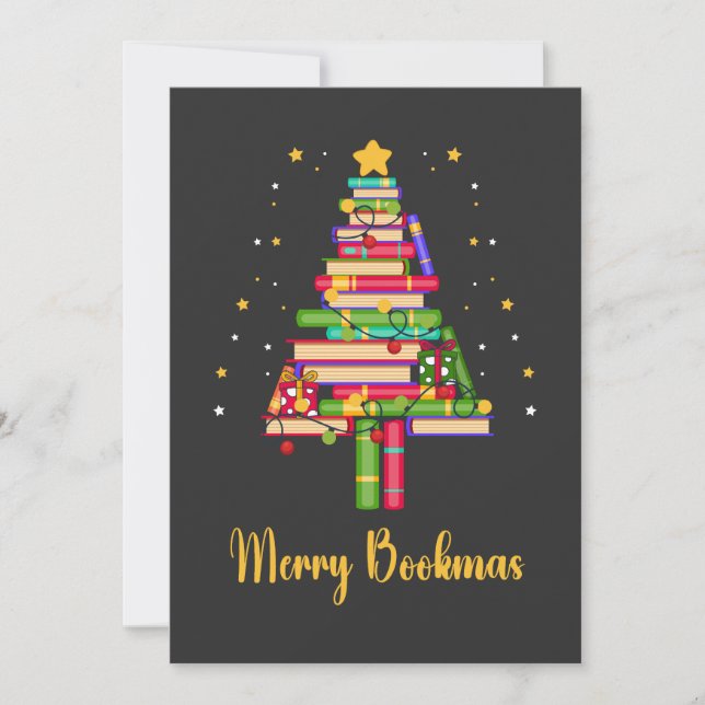 Merry Bookmas Einladung (Vorderseite)