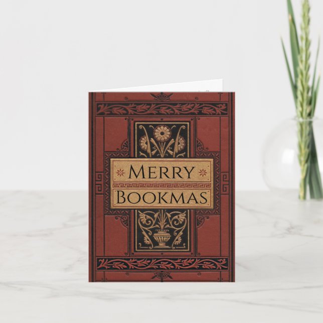 Merry Bookmas Feiertagskarte (Vorderseite)