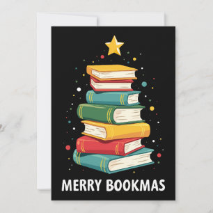 Merry Bookmas - Festlicher Buchstapel für Buchlieb Einladung