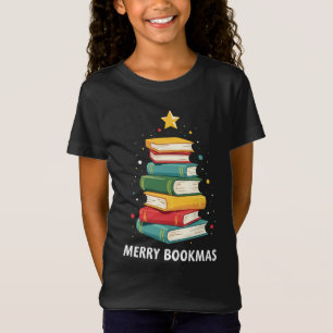 Merry Bookmas - Festlicher Buchstapel für Buchlieb T-Shirt