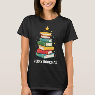 Merry Bookmas - Festlicher Buchstapel für Buchlieb T-Shirt