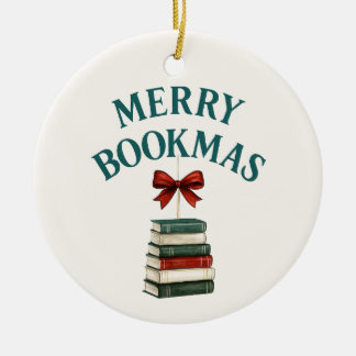 Merry Bookmas  Keramik Ornament