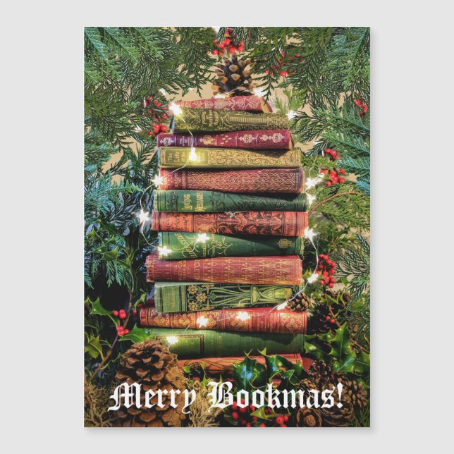 Merry Bookmas Magnetkarte (Vorderseite)