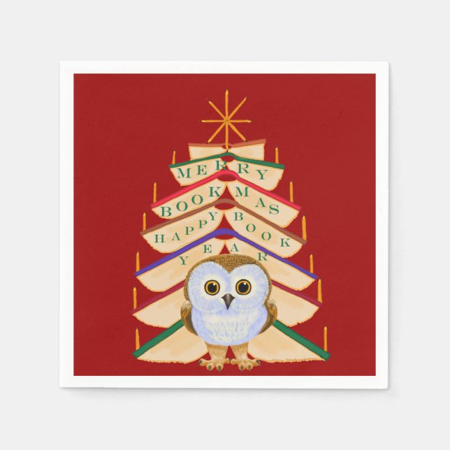 Merry Bookmas Serviette (Vorderseite)