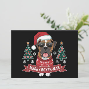 Merry Boxer-mas Niedlich Boxer Dog Lover Christmas Feiertagskarte