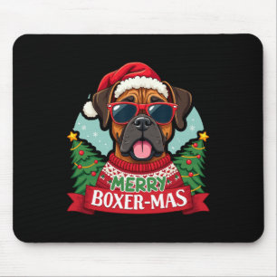 Merry Boxer-mas Niedlich Boxer Dog Weihnachten Mousepad