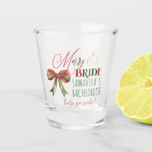 Merry & Bride Winter Christmas Bride Bachelorette Schnapsglas