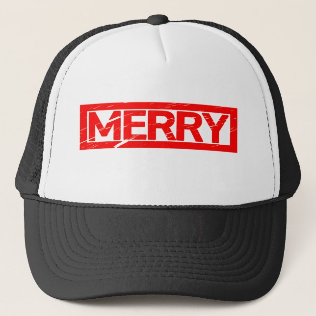 Merry Briefmarke Truckerkappe (Vorderseite)