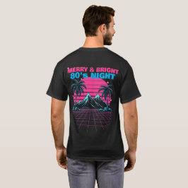 Merry & Bright 80's Night' Retro Synthwave T-Shirt