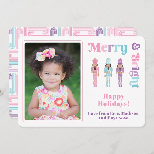 Merry & Bright Black Nutcracker Frohe Weihnachten (Vorne/Hinten)