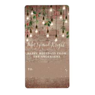 Merry + Bright Brick String Light Brick Weihnachte