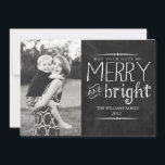 Merry & Bright Chalkboard Card Feiertagskarte<br><div class="desc"></div>