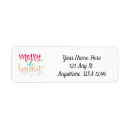 Merry & Bright Christmas Address Labels