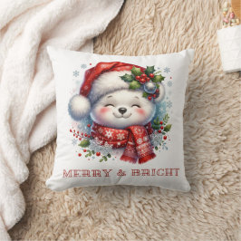 Merry & Bright Christmas Bear Cushion Kissen