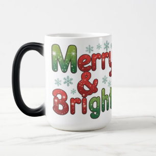 Merry & Bright Christmas Color Morphing Tasse 15oz