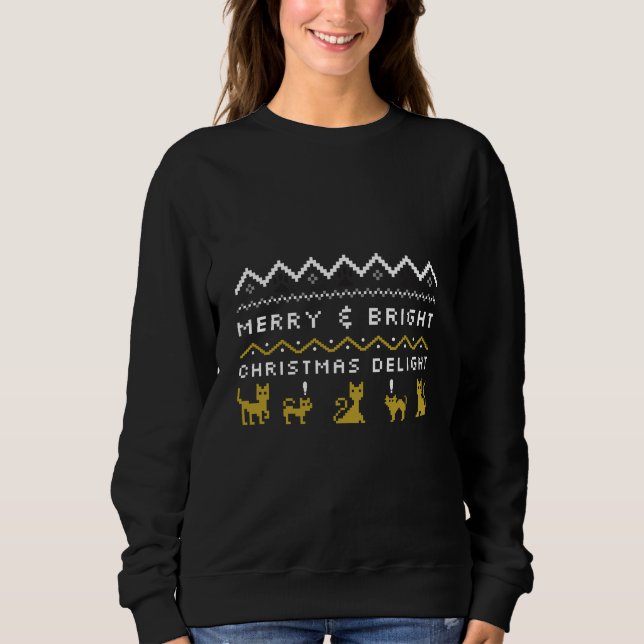 Merry & Bright Christmas Delight Sweatshirt (Vorderseite)