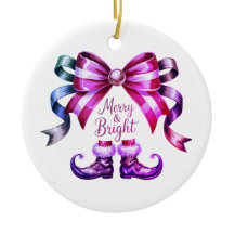 Merry & Bright Christmas Festive Ornament
