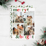 Merry & Bright Christmas Fun Family Feiertagskarte<br><div class="desc">Helle und lustige Weihnachtskarte zum Versand an Familie und Freunde!</div>