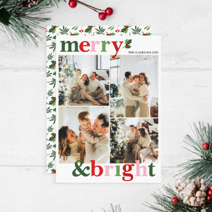 Merry & Bright Christmas Fun Family Feiertagskarte