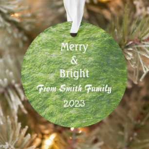 Merry & Bright Christmas Green Individuelle Name G Ornament