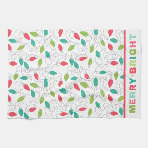 Merry + Bright Christmas Kitchtuch Geschirrtuch