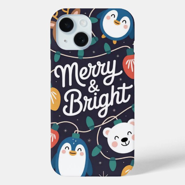Merry & Bright Christmas Lights iPhone / iPad Gehä Case-Mate iPhone Hülle (Rückseite)