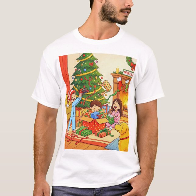 Merry & Bright – Christmas Morning Magic T-Shirt (Vorderseite)