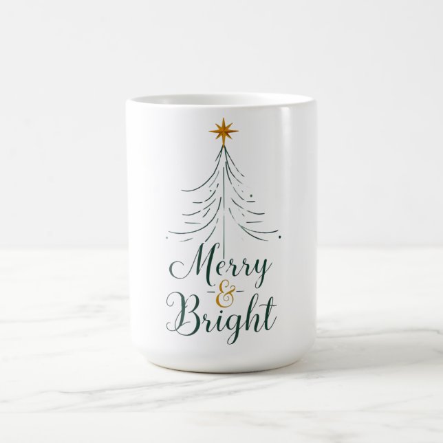 Merry & Bright Christmas Mug Kaffeetasse (Mittel)