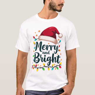 Merry & Bright Christmas Shirt - Festliche Weihnac