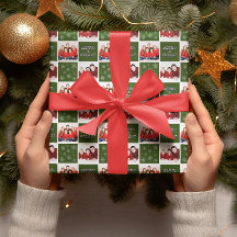 Merry & Bright Christmas Snowflake Foto Green