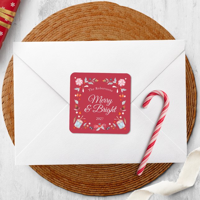 Merry & Bright Christmas Sticker (Von Creator hochgeladen)