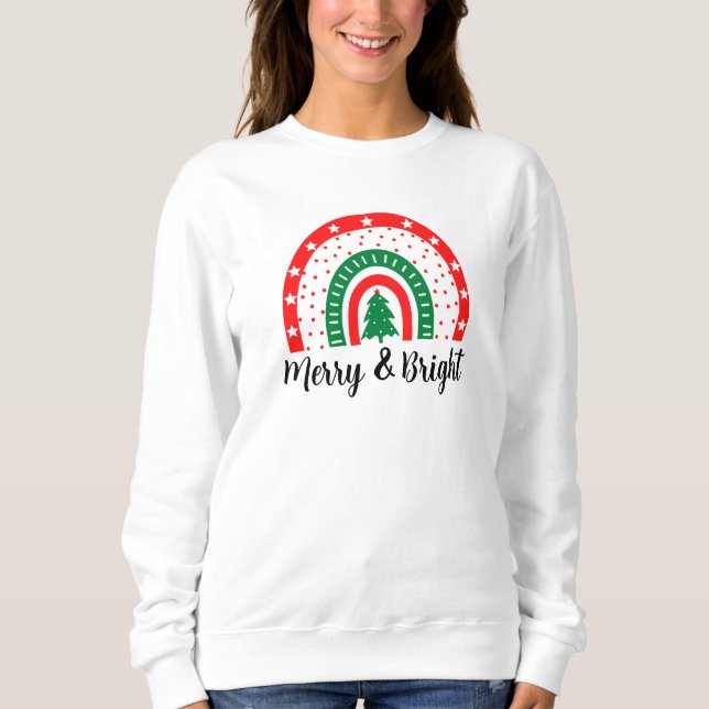 Merry & Bright Christmas Sweatshirt (Vorderseite)