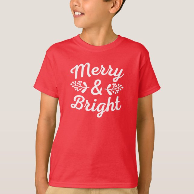 Merry & Bright Christmas T - Shirt (Vorderseite)