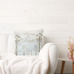 Merry & Bright Christmas Throw Kissen