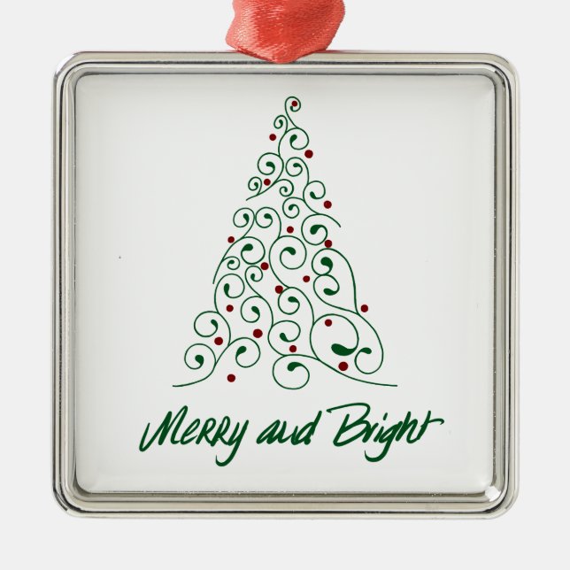 Merry & Bright Christmas Tree Ornament (Vorne)
