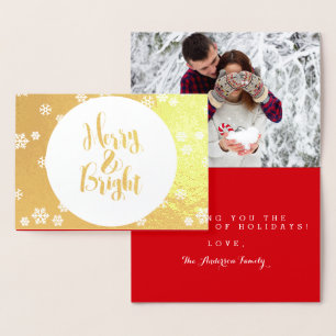 Merry & Bright Classic Snowflakes Foto Thema Folienkarte