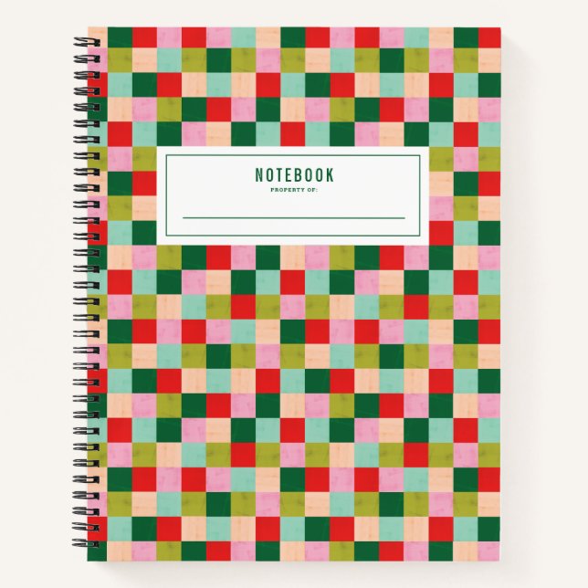 Merry & Bright Color Blocks Notizbuch (Vorderseite)