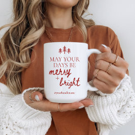 Merry & Bright Custom Christmas Mug for Her or Him Kaffeetasse