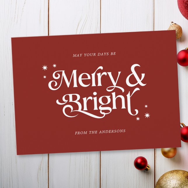 Merry & Bright Einfache Weihnachten (Mockup View)