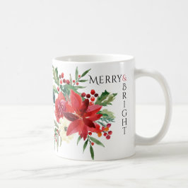 Merry Bright Elegant Poinsettia Blumenweihnachtsfe Kaffeetasse