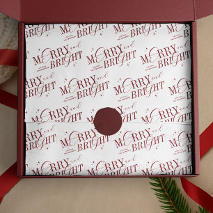Merry & Bright Eleganter Individuelle Name Weihnac Seidenpapier