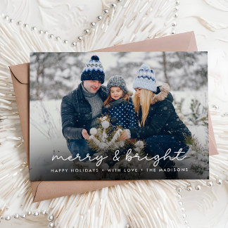 Merry & Bright Elegantes Foto Weihnachten